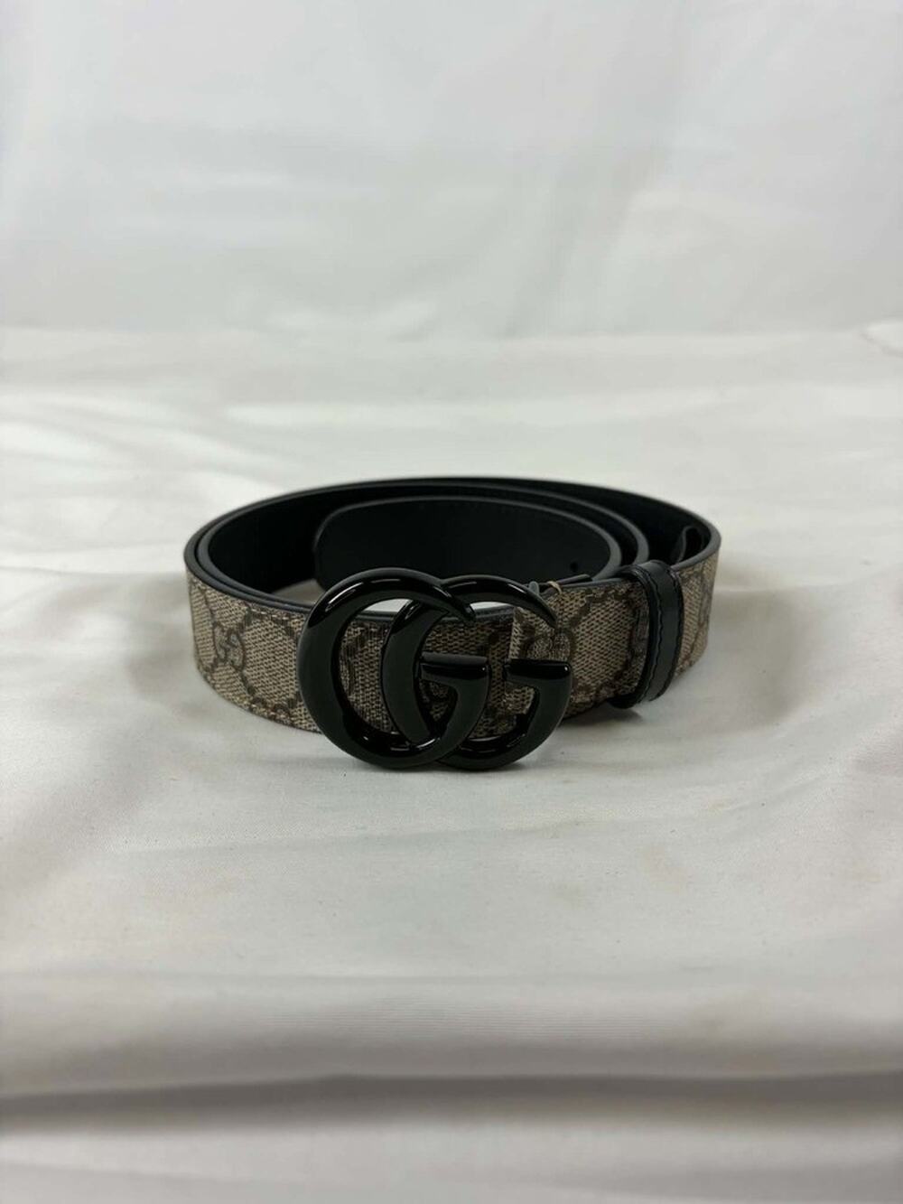 Gucci GG Web Supreme Canvas Double GG Belt SPB-EB 368709